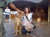 Jehan Begg - getting close to Sylvester the cheetah!